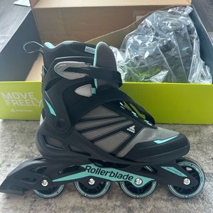 BSize 10 women’s rollerblades inline skates zetrablade in grey blue (brand new)